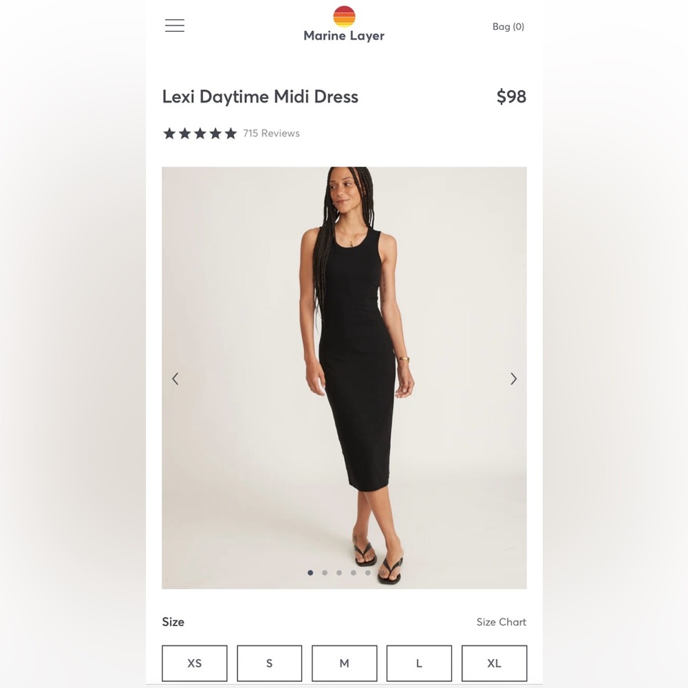 Marine Layer Lexi Dress - EUC - Black Size M